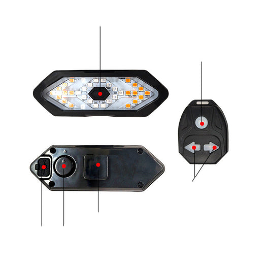 Luz Trasera LED con Claxon USB para Bicicleta - Seguridad Nocturna - Image 2