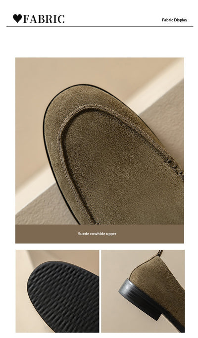 Zapatos Planos Mujer Otoño con Tacón Grueso y Punta Baja - Image 19
