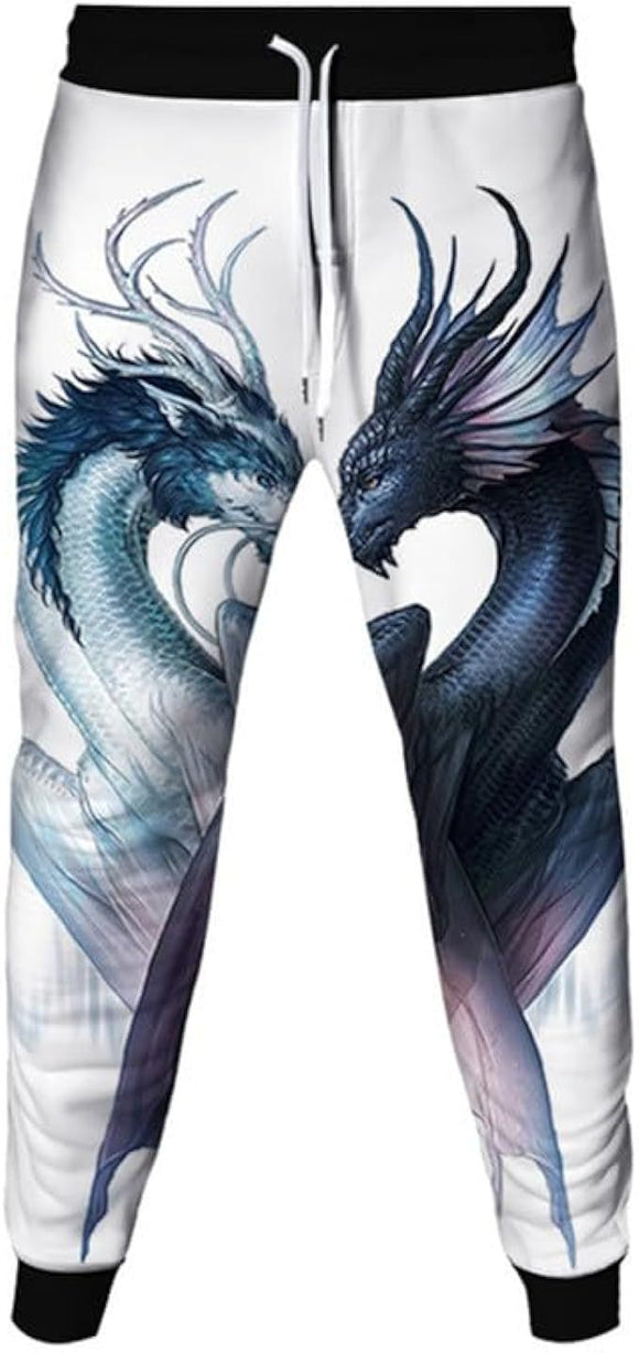Pantalones Deportivos Holgados con Estampado Digital 3D - Pareja Europeo Americano