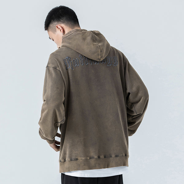 Suéter Hoodie Desgastado Lavado - Marca Tide para Hombre