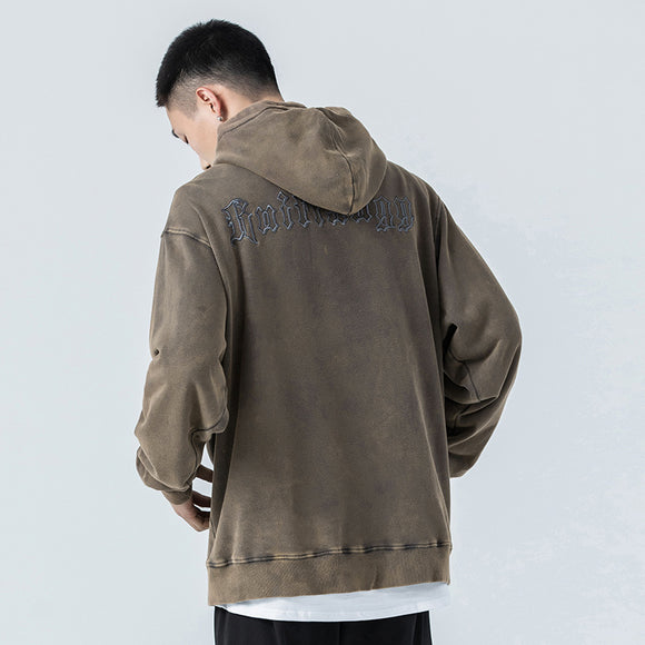 Washed Distressed Hoodie - Tide Brand for Men