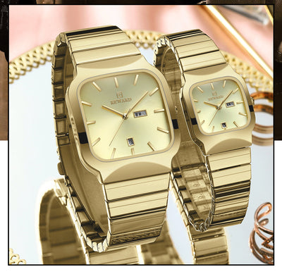 Reloj de Pareja Cuadrado Funcional de Doble Punta - Image 19