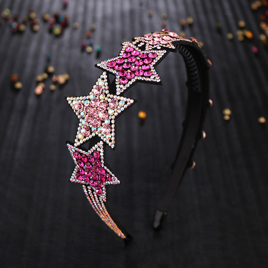 Diadema Estrella Coreana con Detalle Czech Drill - Image 3