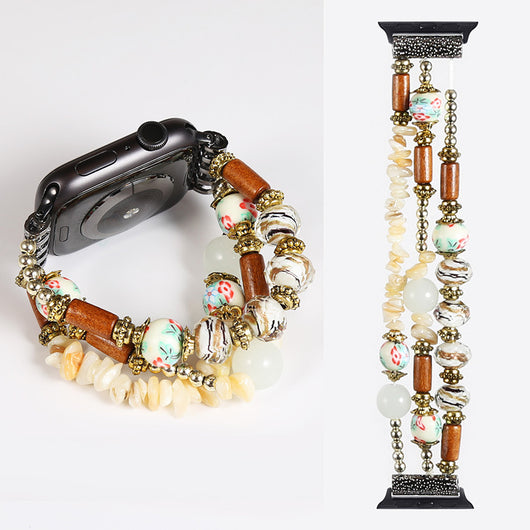 Pulsera Reloj Bohemia Artesanal con Cuentas Tejidas - Image 7