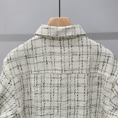 Chaqueta Camisa Tweed Cuadros para Hombre - Manga Larga - Image 4