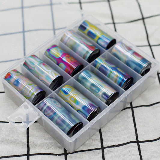 Pegatinas de Uñas Estrella con Lámina Dorada - Decoración de Fragmentos