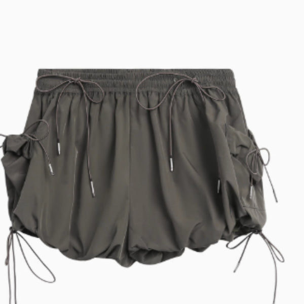 Shorts Deportivos con Diseño de Nudo de Encaje para Mujer - Image 7