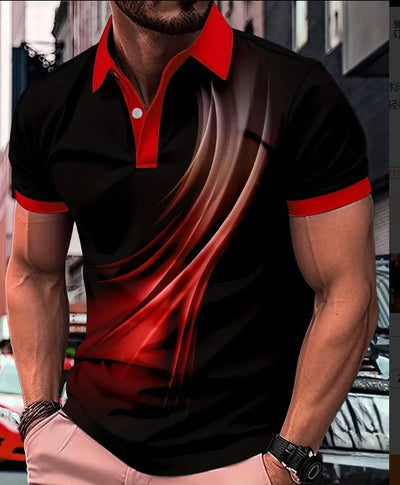 Camisa Casual Estampada con Cuello Solapa para Hombre - Image 6