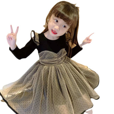 Vestido Infantil Primavera Otoño Manga Larga Estilo Occidental - Image 8