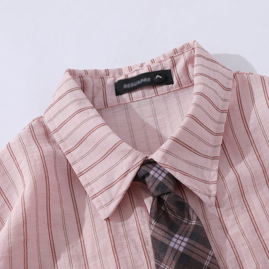 Camisa de Rayas Verticales Manga Corta para Hombre - Image 4