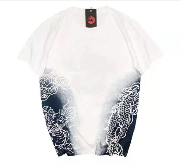Playera Bordada para Parejas Estilo Coreano con Diseño Tatuaje