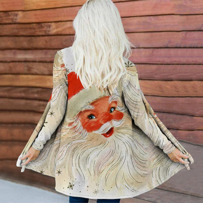 Abrigo Navideño para Mujer con Impresión Digital de Moda - Image 14
