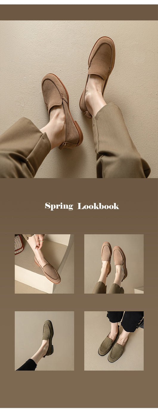 Zapatos Planos Mujer Otoño con Tacón Grueso y Punta Baja - Image 16