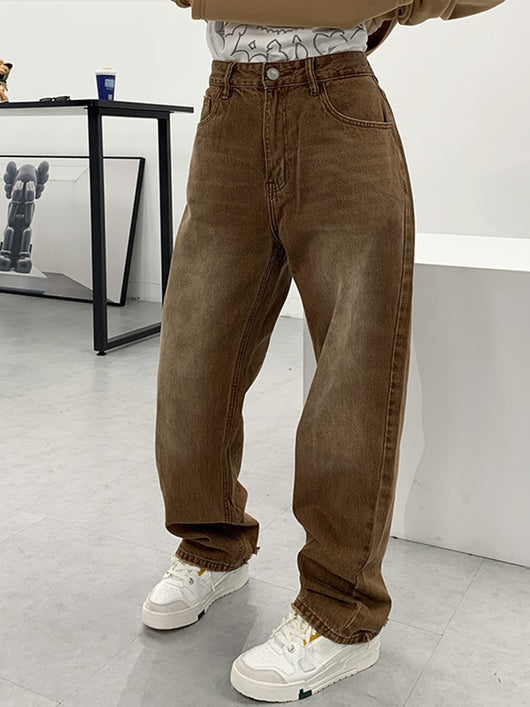 Jeans Retro Holgados Marrón para Otoño e Invierno - Image 6