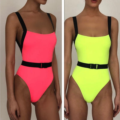 Traje de Baño Entero Fluorescente