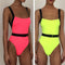 Traje de Baño Entero Fluorescente
