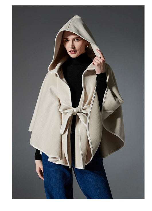 Poncho Capa Hoodie Reversible de Lana Premium Doble Faz - Image 14