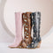Botas Altas de Tacón Grueso XL con Estampado de Serpiente para Mujer