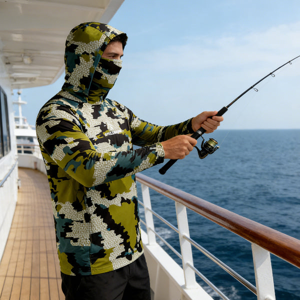 Camisa de Pesca Deportiva Manga Larga con Protección Solar