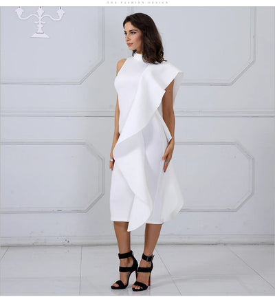 Vestido sin mangas con volantes y costuras decorativas - Image 10