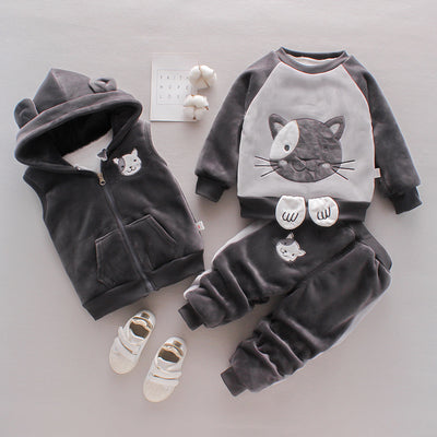 Conjunto Térmico Infantil de 3 Piezas para Niños - Ropa de Invierno Acolchada - Image 2