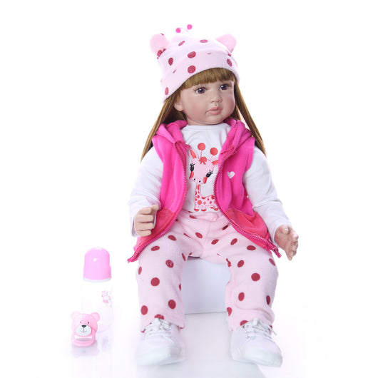 Muñeca Renacimiento de 60 cm con Tela Suave y Detalles Realistas