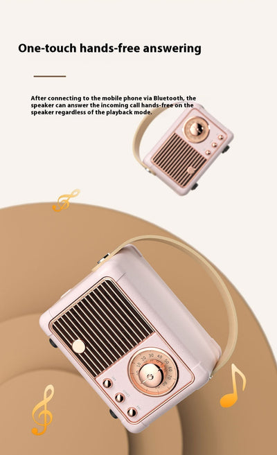 Altavoz Bluetooth Portátil Retro Mini Inalámbrico para Auto y Escritorio - Image 42