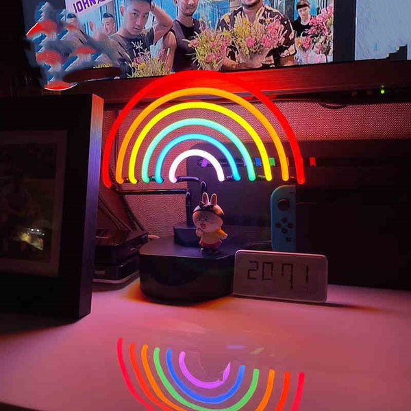 Fondo Neon Arcoíris - Regalo Creativo Moderno