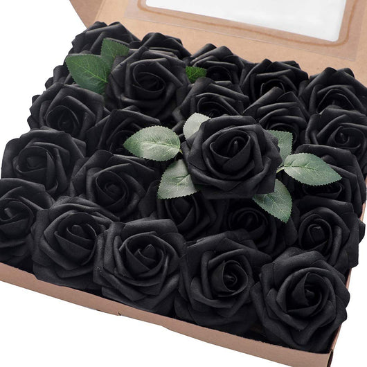 Rosas de Espuma PE con Tallo y Hojas - 25 Flores Decorativas para Bodas y San Valentín - Image 32