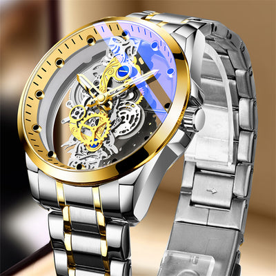 Reloj Automático Esqueleto Dorado de Lujo para Hombre - Image 28