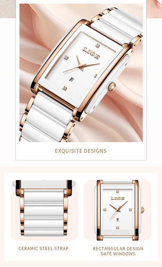 Reloj de Pareja Cerámica y Acero Inoxidable Cuarzo - Image 20