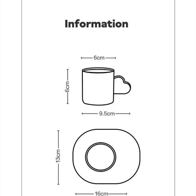 Juego de Taza y Plato Artesanal Corazón Coffee - Image 7