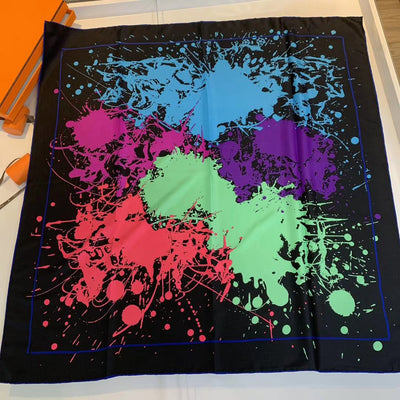 Pañoleta de Seda Estampada Tejida Hecha a Mano - Image 19