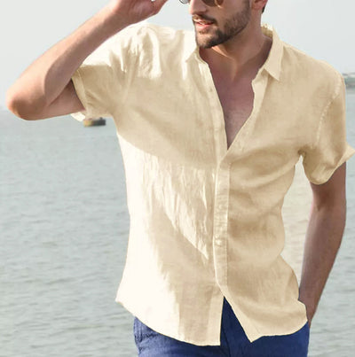Camisa Casual de Manga Corta para Hombre - Botones Clásicos - Image 2