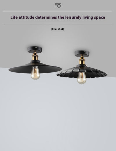 Lámpara de Techo Industrial de Hierro - Luz Colgante Minimalista - Image 9