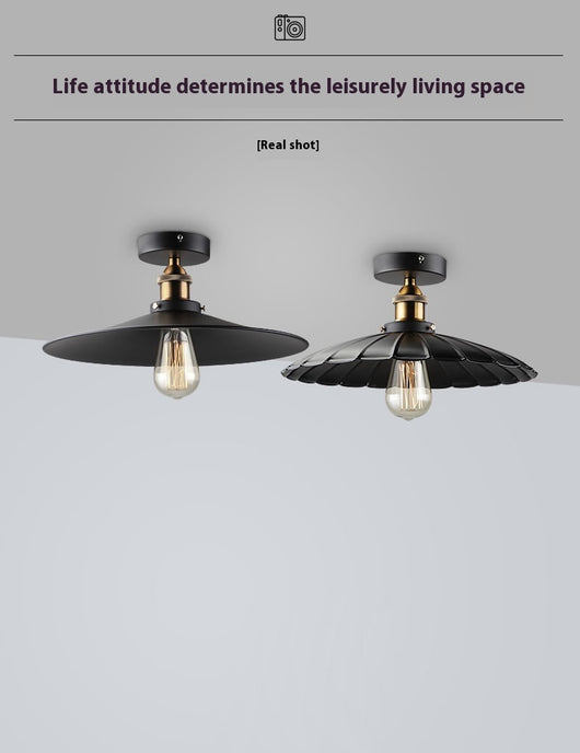 Lámpara de Techo Industrial de Hierro - Luz Colgante Minimalista - Image 9