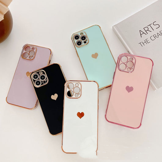 Funda Protectora Love con Electroplating y Silicona Antichoque - Image 9