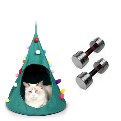 Hamaca Cama para Gatos con Diseño de Cono Navideño - Image 7