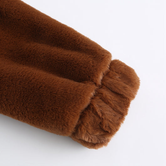 Abrigo de Felpa con Capucha Manga Larga para Mujer - Calidez y Comodidad - Image 16