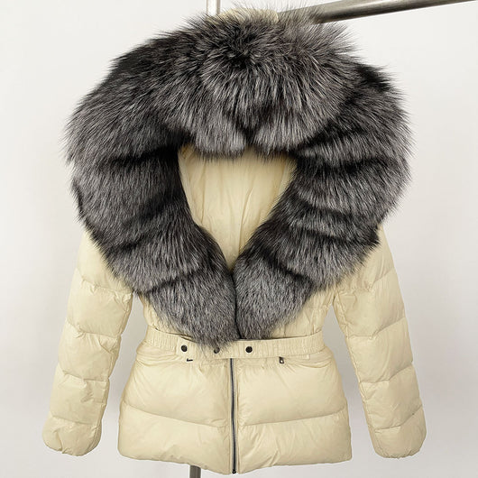 Chaqueta Acolchada Corta Ajustada para Mujer con Forro de Piel - Image 29