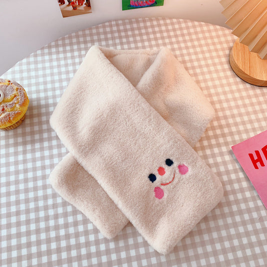 Bufanda Térmica Infantil con Diseño de Carita Sonriente 3D - Suave y Acogedora