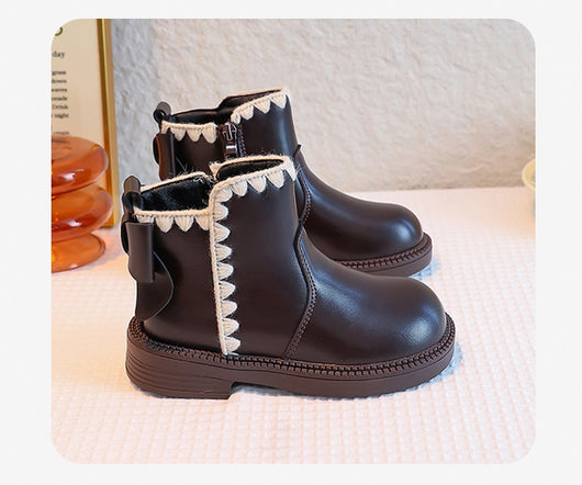 Botas de Cuero para Niñas con Forro de Terciopelo y Suela Flexible - Image 23