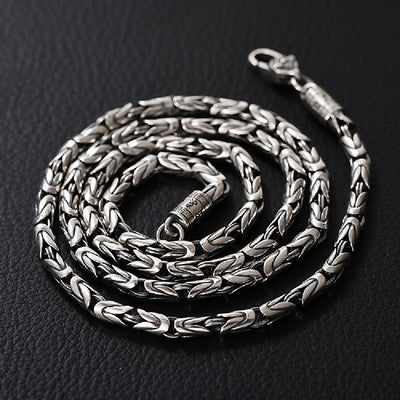 Collar de Plata Cuadriculado para Hombre - Diseño Moderno - Image 5