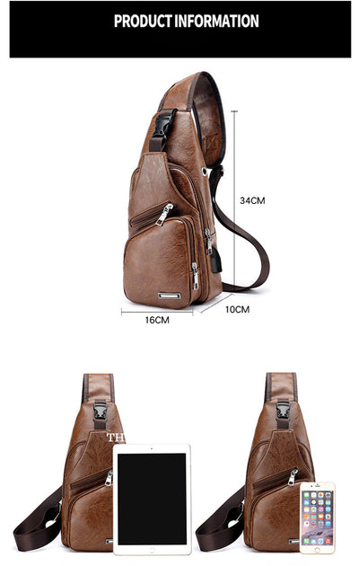 Bolsa Mensajero con Carga USB - Mochila Portátil Inteligente - Image 12