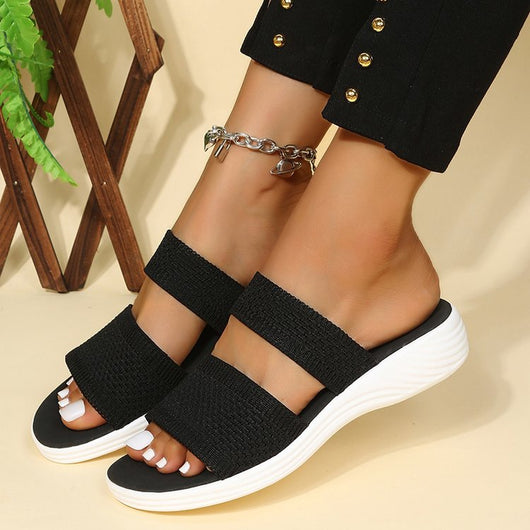 Sandalias Plataforma Tejidas con Malla - Comodidad Casual para Playa y Exterior - Image 11