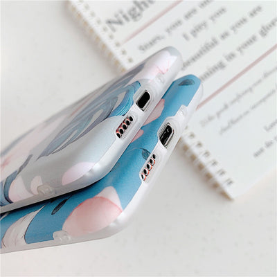 Funda para celular con hojas florales esmeriladas - Image 6