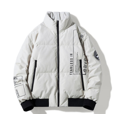 Chaqueta Acolchada de Plumón de Pato Blanco para Hombre - Cálida y Ligera - Image 6