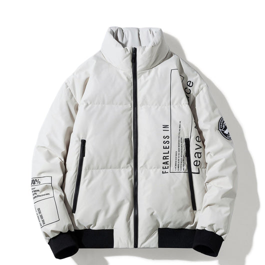 Chaqueta Acolchada de Plumón de Pato Blanco para Hombre - Cálida y Ligera - Image 6