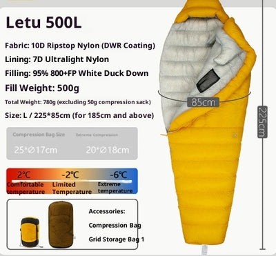 Saco de Dormir Ultraligero de Plumón para Camping - Image 12