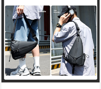 Bolsa Pecho Motociclista Derm Men Triangle - Crossbody Versátil - Image 16